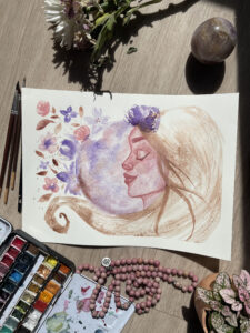 peinture énergétique venus moon A4