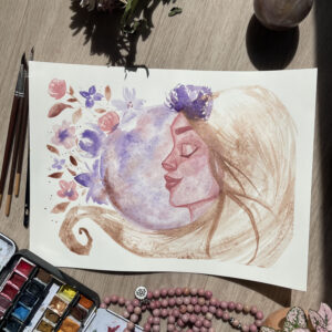 peinture énergétique venus moon A4