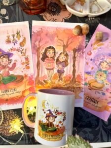 Pack Automne Mabon – Lot 3 Cartes Postales et Mug Potion d'Automne